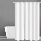 Rideau De Douche Blanc En Tissu