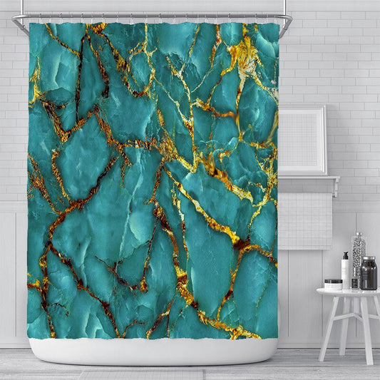 Rideau De Douche Bleu Vert