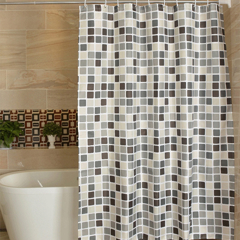 Rideau De Douche Carreaux Géométriques