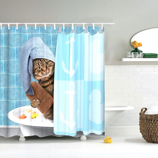 Rideau De Douche Chat Marrant