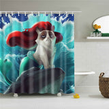 Rideau De Douche Chat Original En Tissu