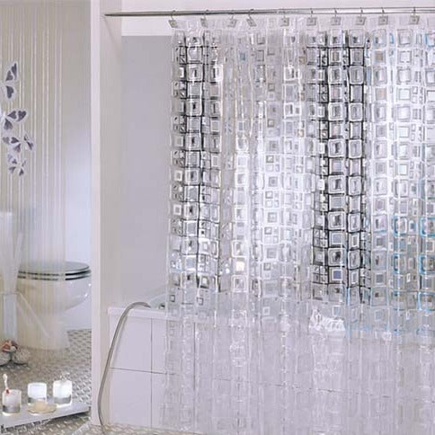 Rideau De Douche Épais Transparent Anti Moisissure