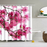 Rideau De Douche Feuilles Violettes