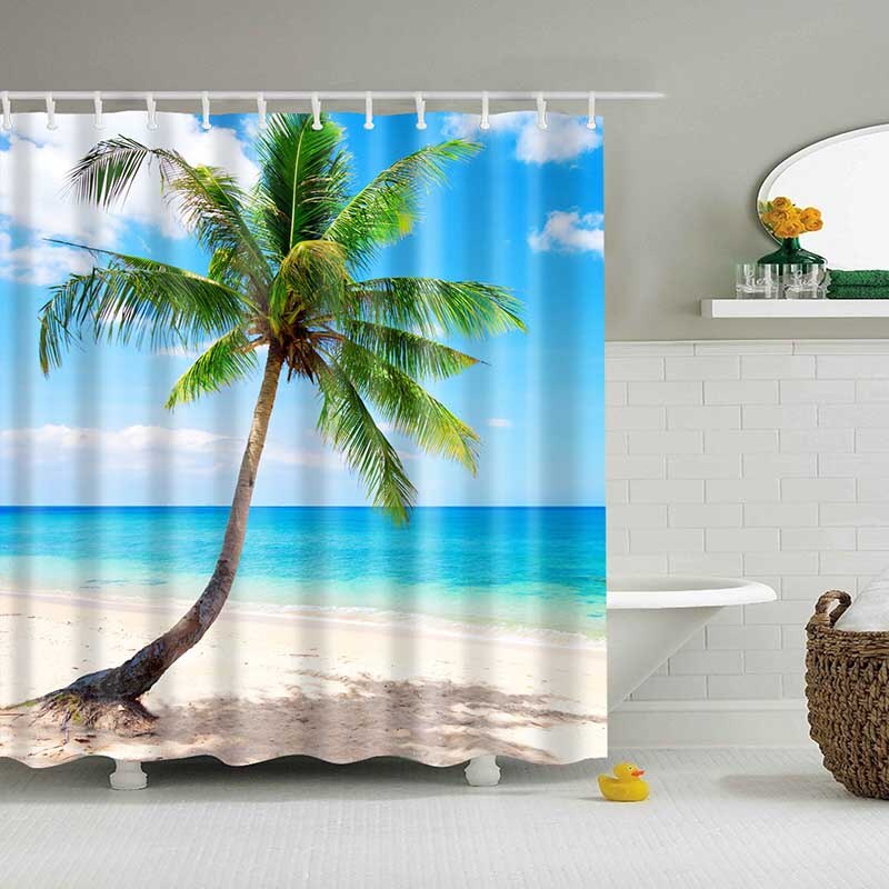 Rideau De Douche Mer Turquoise