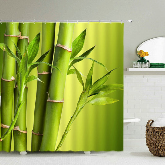 Rideau De Douche Motif Bambou