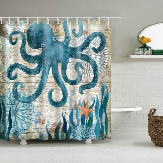 Rideau De Douche Octopus
