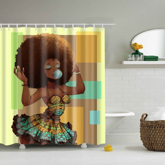 Rideau De Douche Original Femme Africaine
