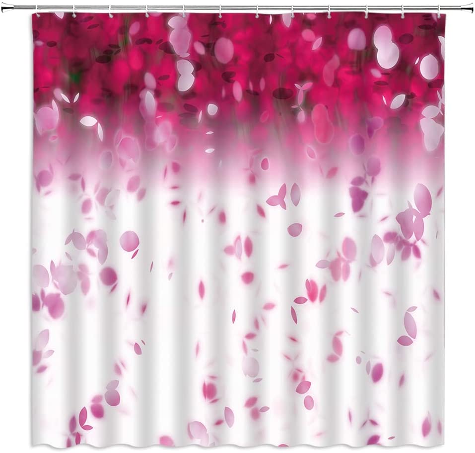 Rideau De Douche Pétales Fushia