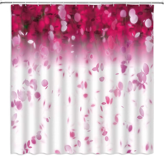 Rideau De Douche Pétales Fushia
