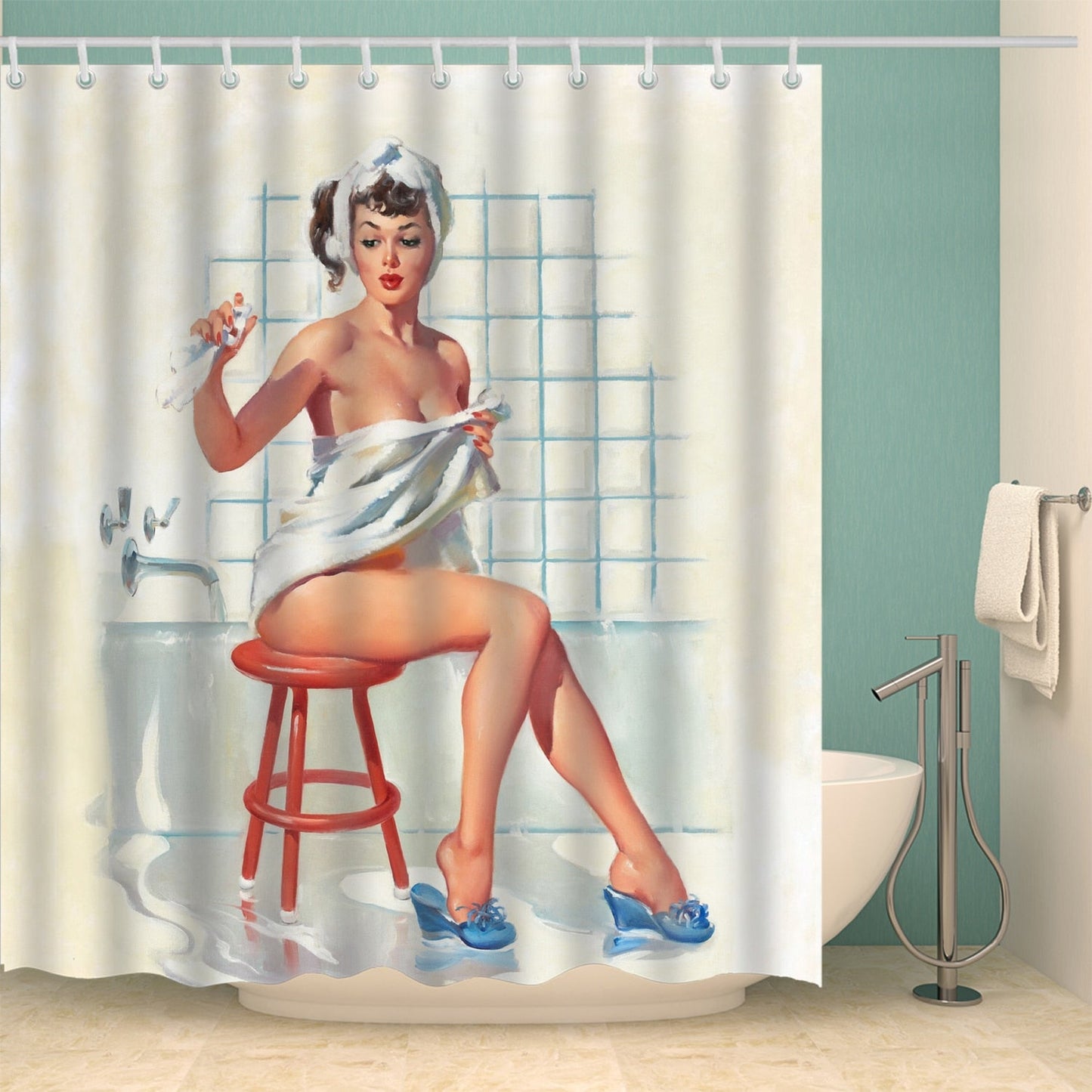 Rideau De Douche Pin Up