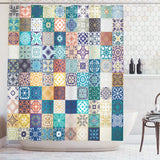 Rideau De Douche Style Carreau De Ciment