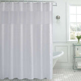 Rideau De Douche Textile Blanc