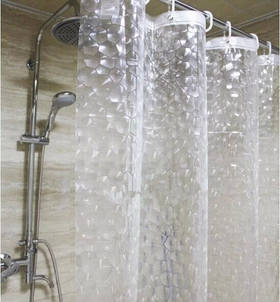 Rideau De Douche Transparent Avec Motif