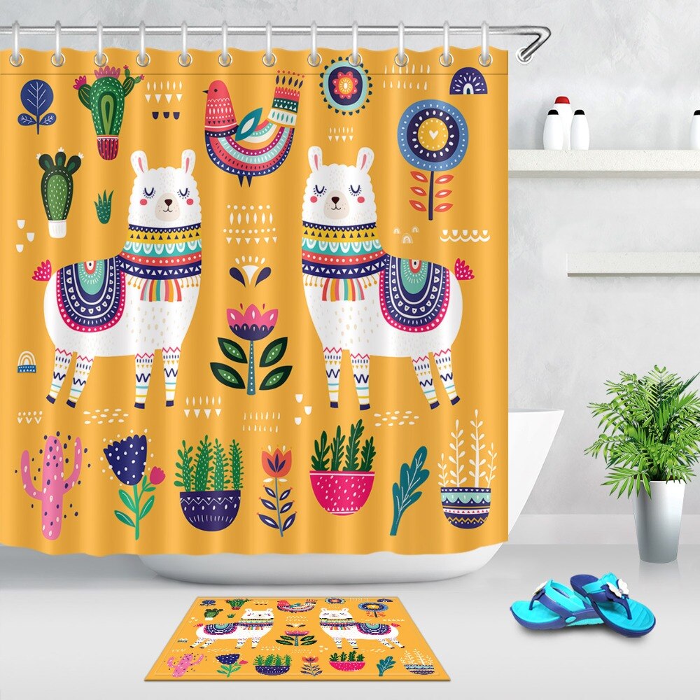 Rideau De Douche Lama Colorés