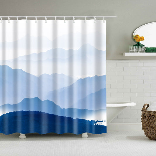 Rideau De Douche Montagnes 3D