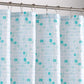Rideau De Douche Mosaique Bleue