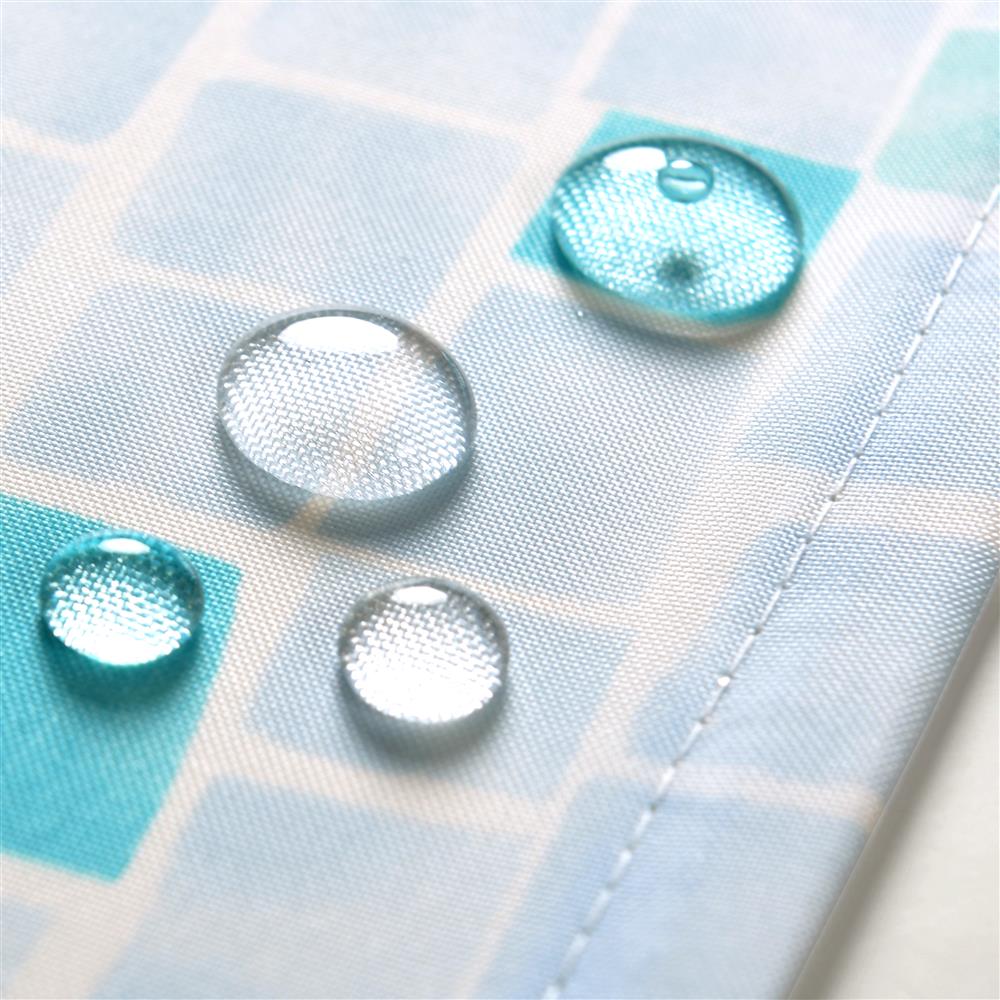 Rideau De Douche Mosaique Bleue