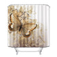 Rideau De Douche Papillon Blanc Et Or