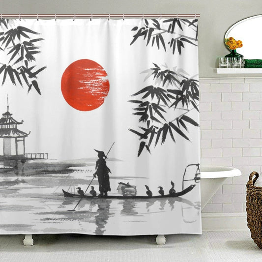 Rideau De Douche Soleil Japonais