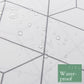 Rideau De Douche Tissu Blanc Géométrique